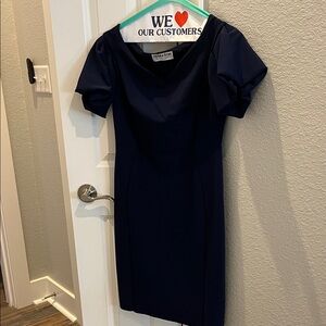 Chiara Boni Navy Midi Dress